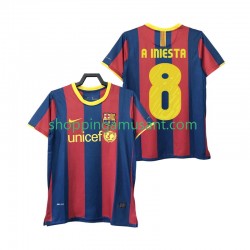 Maillot de Foot FC Barcelone A INIESTA 8 Rétro Homme Domicile 2011 2010 Manche Courte