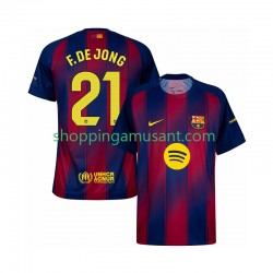 Maillot de Foot FC Barcelone Frenkie de Jong 21 Homme Domicile 2025-2026 Manche Courte