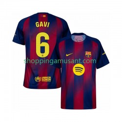 Maillot de Foot FC Barcelone Gavi 6 Homme Domicile 2025-2026 Manche Courte