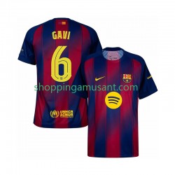 Maillot de Foot FC Barcelone Gavi 6 Champions League Homme Domicile 2025-2026 Manche Courte