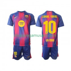 Maillot de Foot FC Barcelone Lamine Yamal 10 Champions League Enfant Domicile 2025-2026 Manche Courte