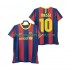 Maillot de Foot FC Barcelone Lionel Messi 10 Rétro Homme Domicile 2011 2010 Manche Courte