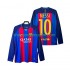 Maillot de Foot FC Barcelone Lionel Messi 10 2016 2017 Rétro Homme Domicile Manche Longue