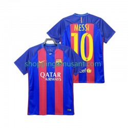Maillot de Foot FC Barcelone Lionel Messi 10 2016 2017 Rétro Homme Domicile Manche Courte