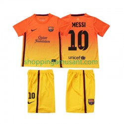 Maillot de Foot FC Barcelone Lionel Messi 10 2012 2013 Rétro Enfant Extérieur Manche Courte