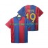 Maillot de Foot FC Barcelone Lionel Messi 19 2007 Rétro Homme Domicile 2006 Manche Courte
