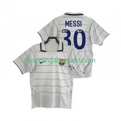 Maillot de Foot FC Barcelone Lionel Messi 30 2003 Rétro Homme Extérieur 2004 Manche Courte