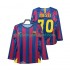 Maillot de Foot FC Barcelone Lionel Messi 30 Champions League 2005 Rétro Homme Domicile 2006 Manche Longue
