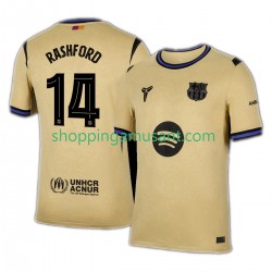 Maillot de Foot FC Barcelone Marcus Rashford 14 UCL Homme Extérieur 2025-2026 Manche Courte