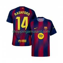 Maillot de Foot FC Barcelone Marcus Rashford 14 Homme Domicile 2025-2026 Manche Courte
