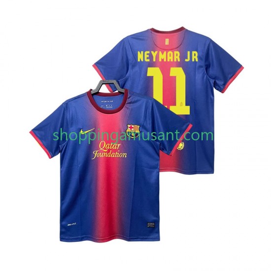 Maillot de Foot FC Barcelone Neymar JR 11 2012 2013 Rétro Homme Domicile Manche Courte