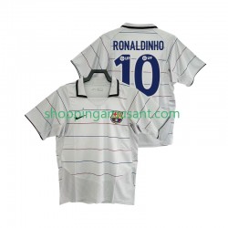 Maillot de Foot FC Barcelone RONALDINHO 10 2003 Rétro Homme Extérieur 2004 Manche Courte