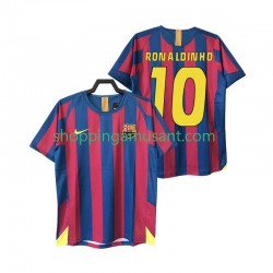 Maillot de Foot FC Barcelone RONALDINHO 10 2005 Rétro Homme Domicile 2006 Manche Courte