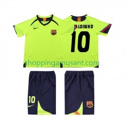 Maillot de Foot FC Barcelone RONALDINHO 10 2005 Rétro Enfant Extérieur 2006 Manche Courte