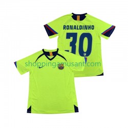 Maillot de Foot FC Barcelone RONALDINHO 30 2005 Rétro Homme Extérieur 2006 Manche Courte