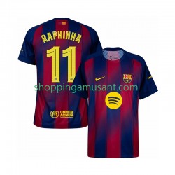 Maillot de Foot FC Barcelone Raphinha 11 Champions League Homme Domicile 2025-2026 Manche Courte