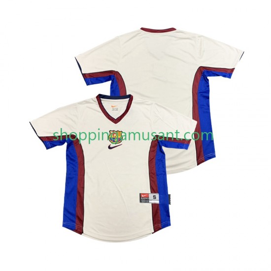 Maillot de Foot FC Barcelone Rétro Homme Extérieur 1999 1998 Manche Courte
