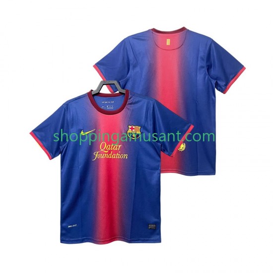 Maillot de Foot FC Barcelone 2012 2013 Rétro Homme Domicile Manche Courte