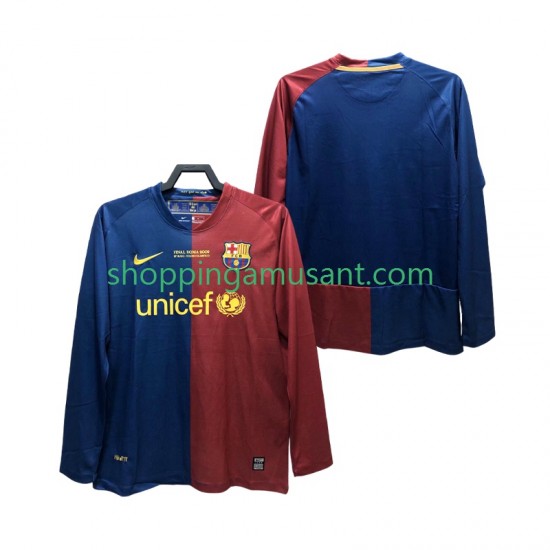 Maillot de Foot FC Barcelone Champions League 2009 Rétro Homme Domicile 2008 Manche Longue