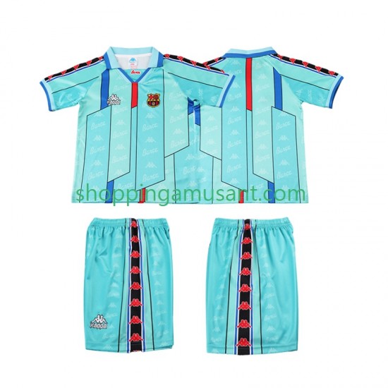 Maillot de Foot FC Barcelone 1996 1997 Rétro Enfant Extérieur Manche Courte