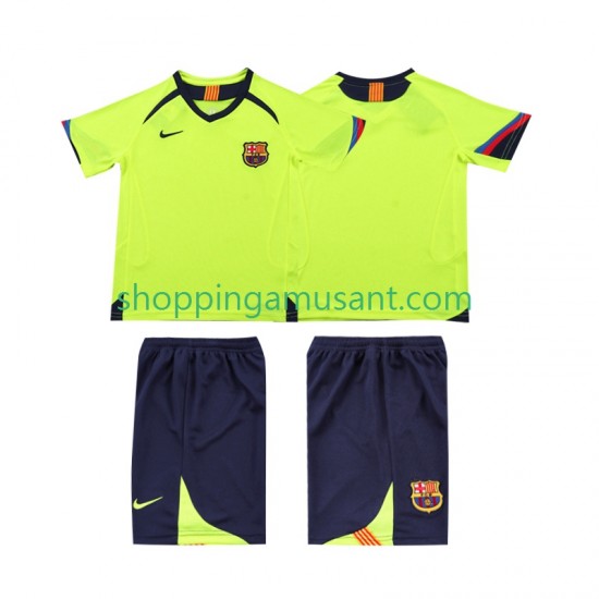 Maillot de Foot FC Barcelone 2005 Rétro Enfant Extérieur 2006 Manche Courte