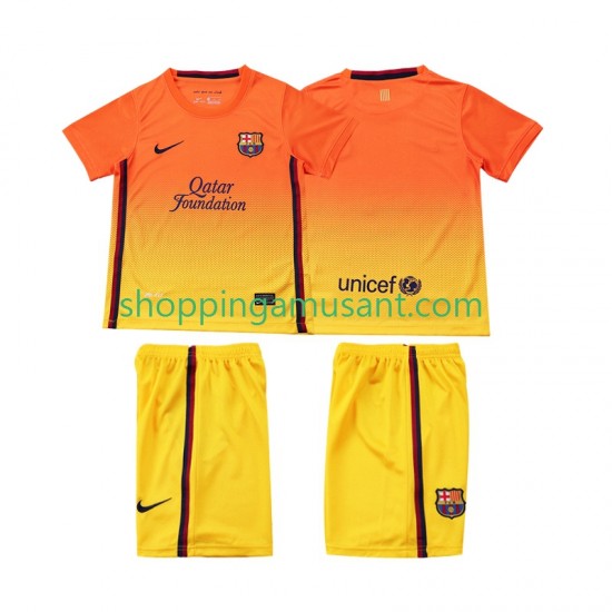 Maillot de Foot FC Barcelone 2012 2013 Rétro Enfant Extérieur Manche Courte