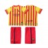 Maillot de Foot FC Barcelone 2013 2014 Rétro Enfant Extérieur Manche Courte
