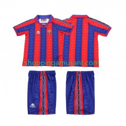 Maillot de Foot FC Barcelone 1996 1997 Rétro Enfant Domicile Manche Courte