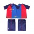 Maillot de Foot FC Barcelone 2000 Rétro Enfant Domicile 1999 Manche Courte