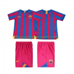 Maillot de Foot FC Barcelone 2005 Rétro Enfant Domicile 2006 Manche Courte