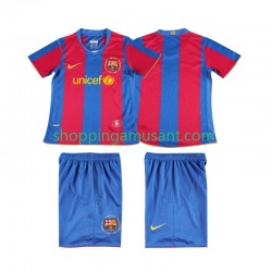 Maillot de Foot FC Barcelone 2007 Rétro Enfant Domicile 2008 Manche Courte