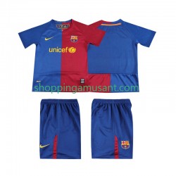 Maillot de Foot FC Barcelone 2009 Rétro Enfant Domicile 2008 Manche Courte