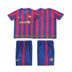 Maillot de Foot FC Barcelone 2009 Rétro Enfant Domicile 2010 Manche Courte