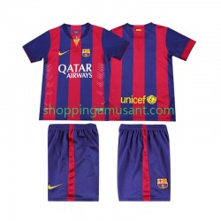 Maillot de Foot FC Barcelone 2014 2015 Rétro Enfant Domicile Manche Courte