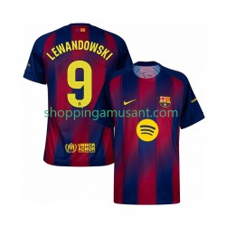 Maillot de Foot FC Barcelone Robert Lewandowski 9 Homme Domicile 2025-2026 Manche Courte