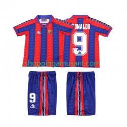 Maillot de Foot FC Barcelone Ronaldo 1996 1997 Rétro Enfant Domicile Manche Courte