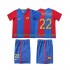 Maillot de Foot FC Barcelone SAUIOLA 22 2007 Rétro Enfant Domicile 2006 Manche Courte