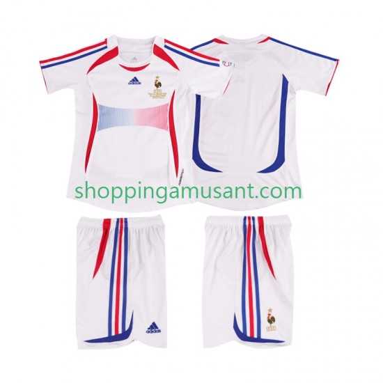 Maillot de Foot France Rétro Enfant Extérieur 2006 Manche Courte