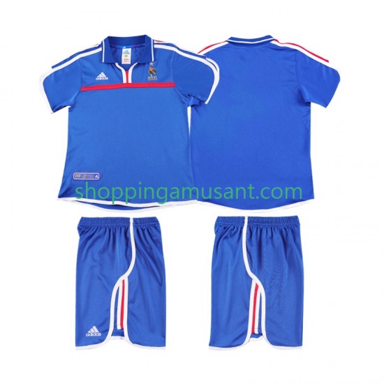 Maillot de Foot France 2000 Rétro Enfant Domicile Manche Courte