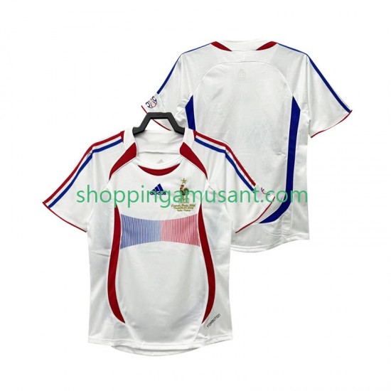 Maillot de Foot France Rétro Homme Extérieur 2006 Manche Courte