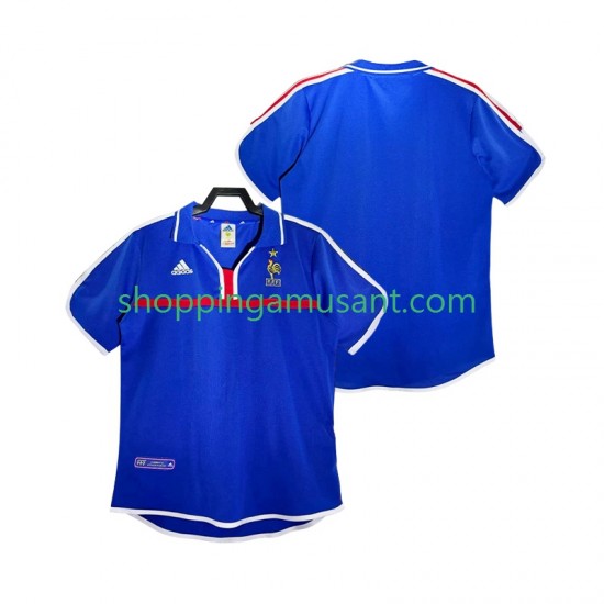 Maillot de Foot France 2000 Rétro Homme Domicile Manche Courte