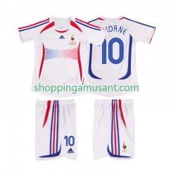 Maillot de Foot France ZIDANE 10 Rétro Enfant Extérieur 2006 Manche Courte