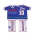Maillot de Foot France ZINANE 10 Rétro Enfant Domicile 1998 Manche Courte
