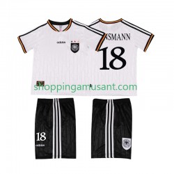 Maillot de Foot Allemagne KLINSMANN 18 1996 Rétro Enfant Domicile Manche Courte