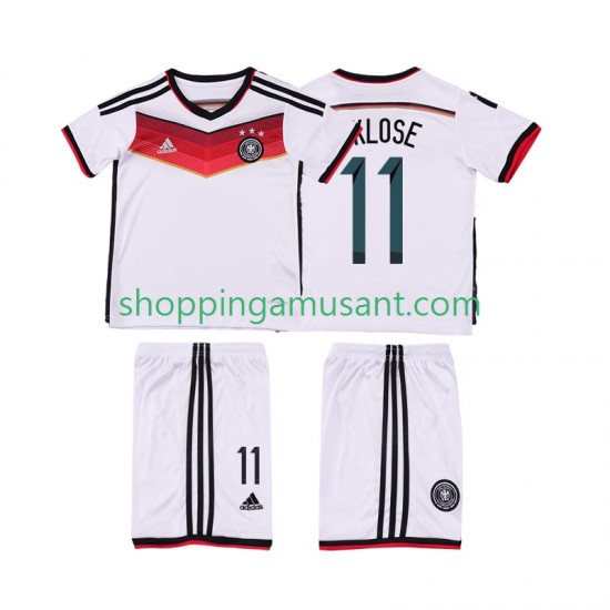 Maillot de Foot Allemagne KLOSE 11 2014 Rétro Enfant Domicile Manche Courte