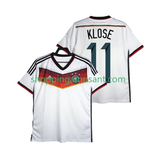 Maillot de Foot Allemagne Klose 11 2014 Rétro Homme Domicile Manche Courte