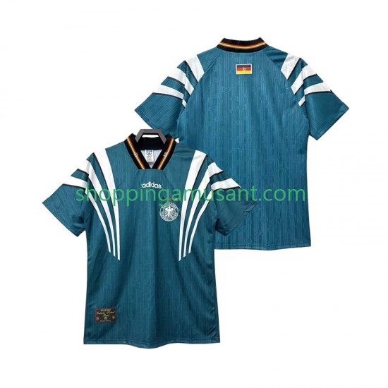 Maillot de Foot Allemagne 1996 Rétro Homme Extérieur Manche Courte