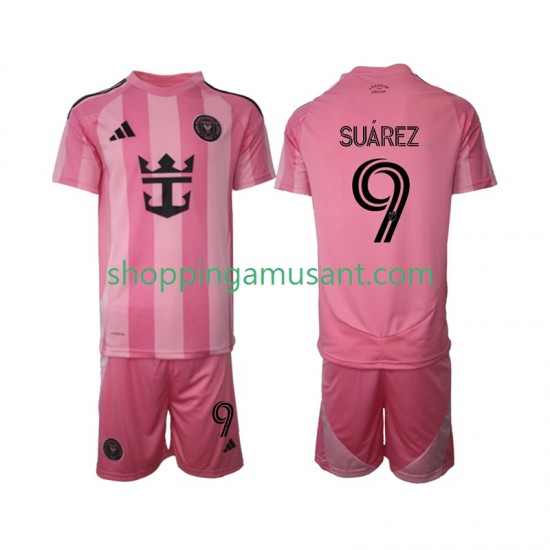 Maillot de Foot InterMiami Suárez Luis 9 Enfant Domicile 2025 Manche Courte
