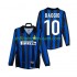 Maillot de Foot Inter Milan BAGGIO 10 Rétro Homme Domicile 1999 1998 Manche Longue