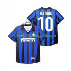 Maillot de Foot Inter Milan BAGGIO 10 Rétro Homme Domicile 1999 1998 Manche Courte